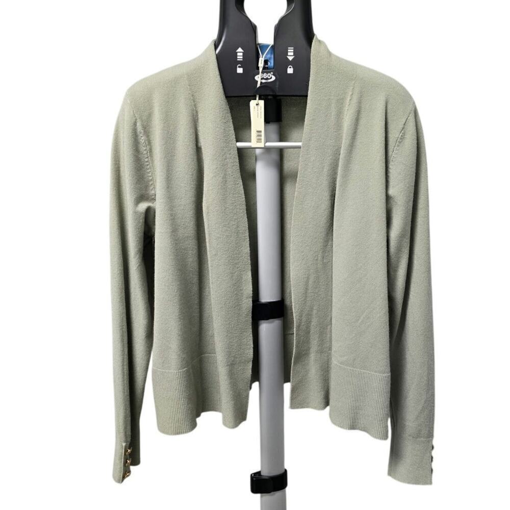 NWT Milano Essentials Cardigan Seagreass Size Large Gold